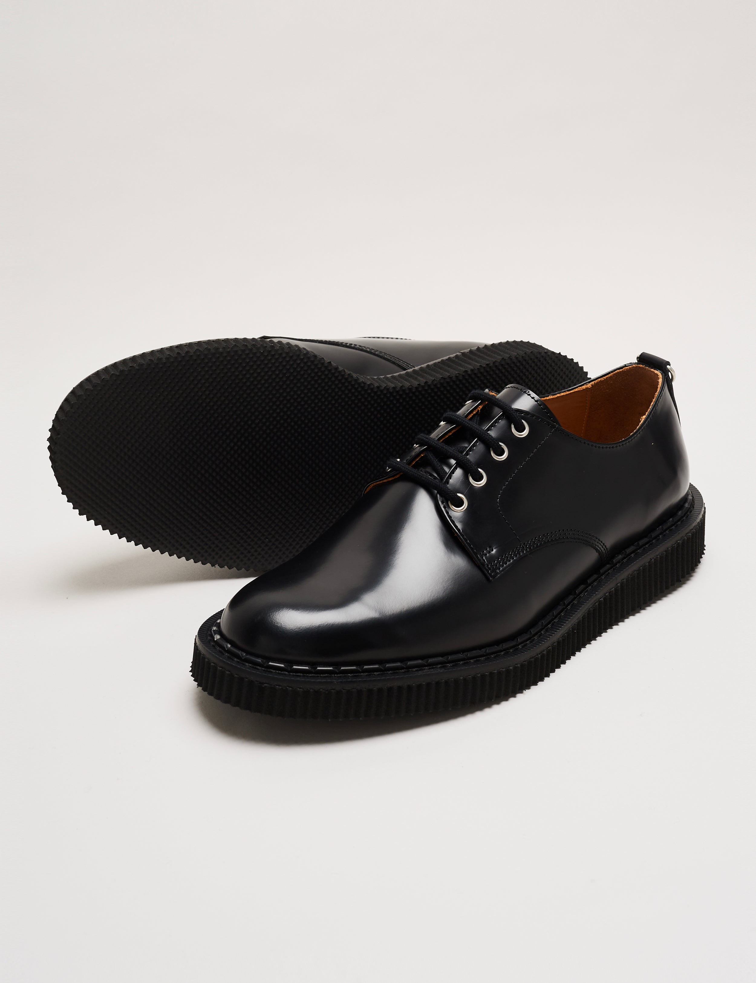 4 Eyelet Derby Black – George Cox