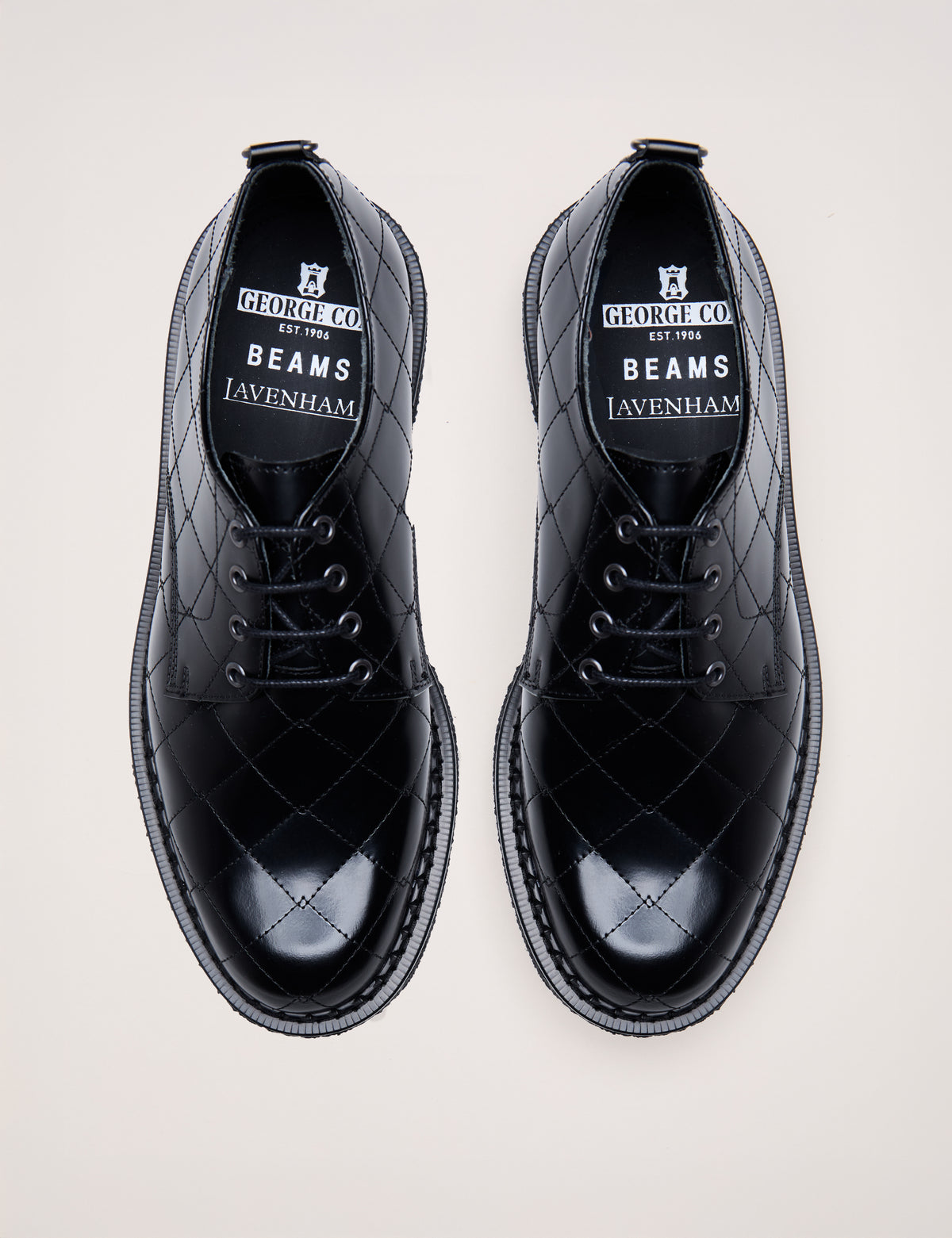 BEAMS x Lavenham 4 Eyelet Derby Black
