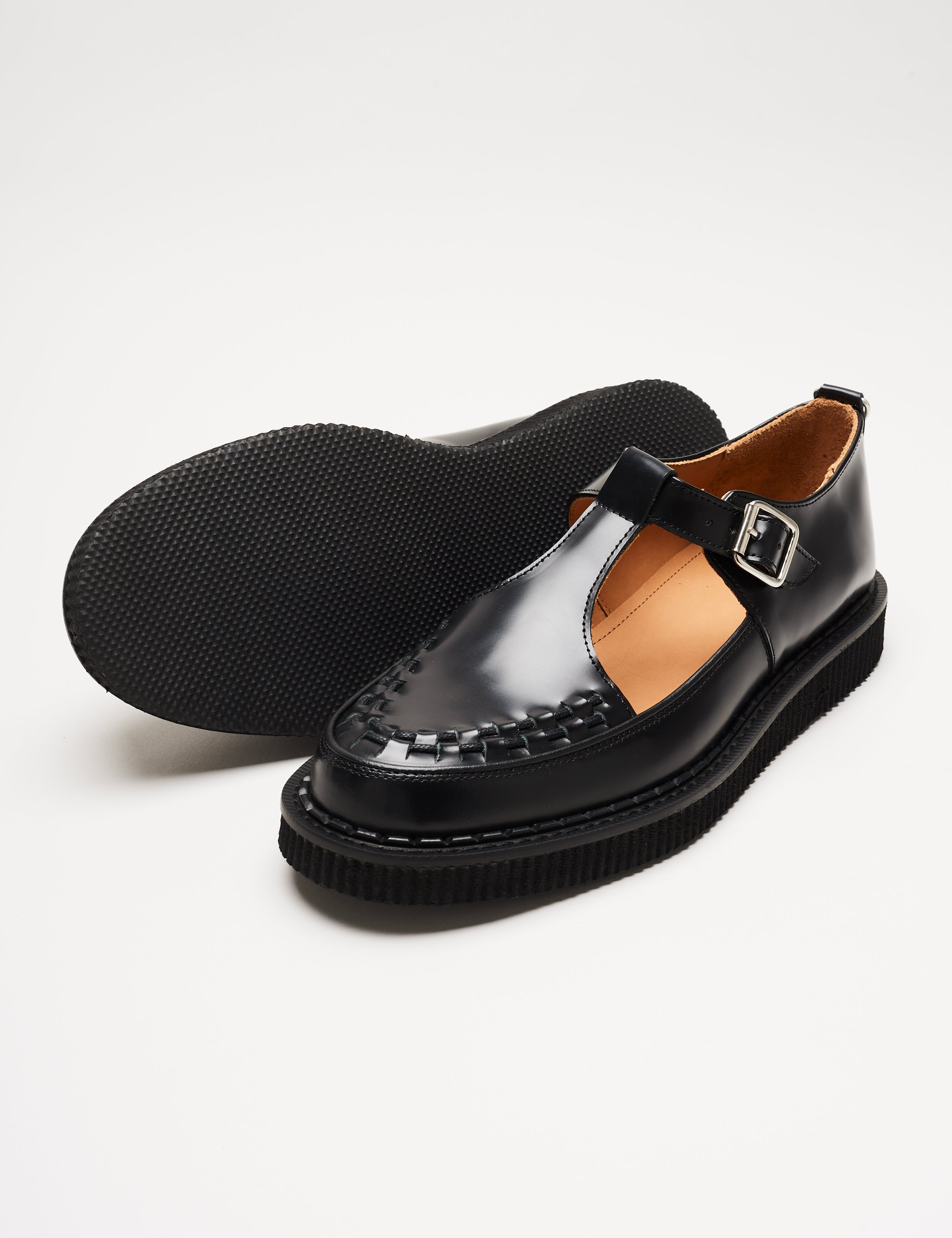 Hatton T-Bar Sandal Black – George Cox