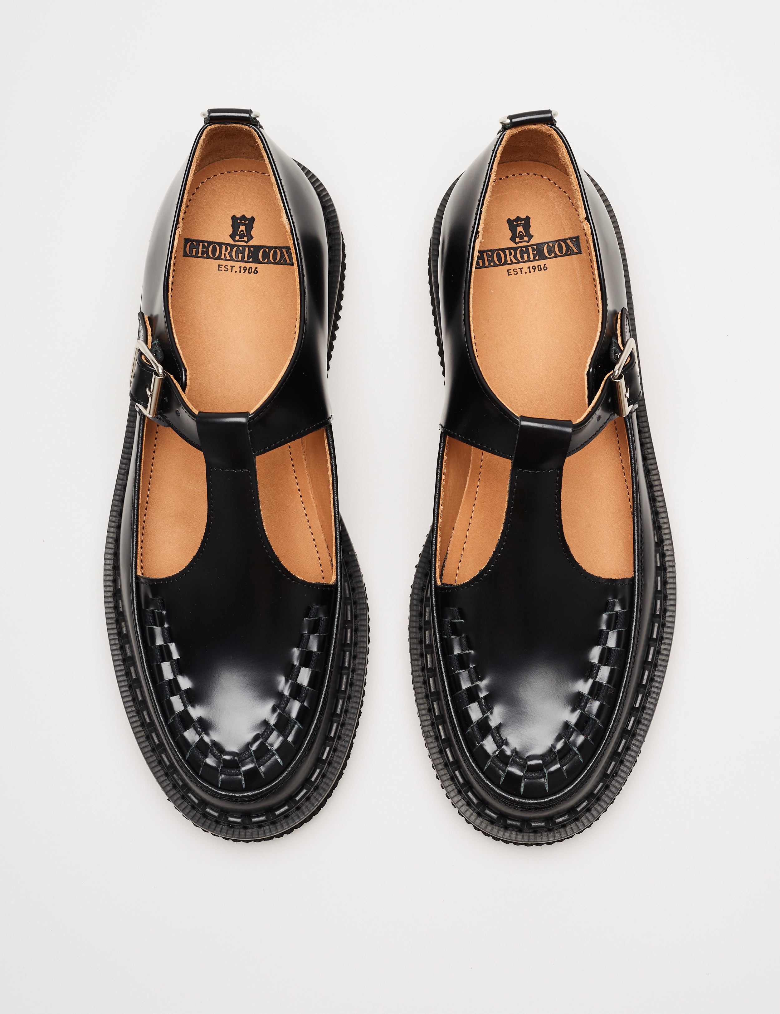 Hatton T-Bar Sandal Black – George Cox