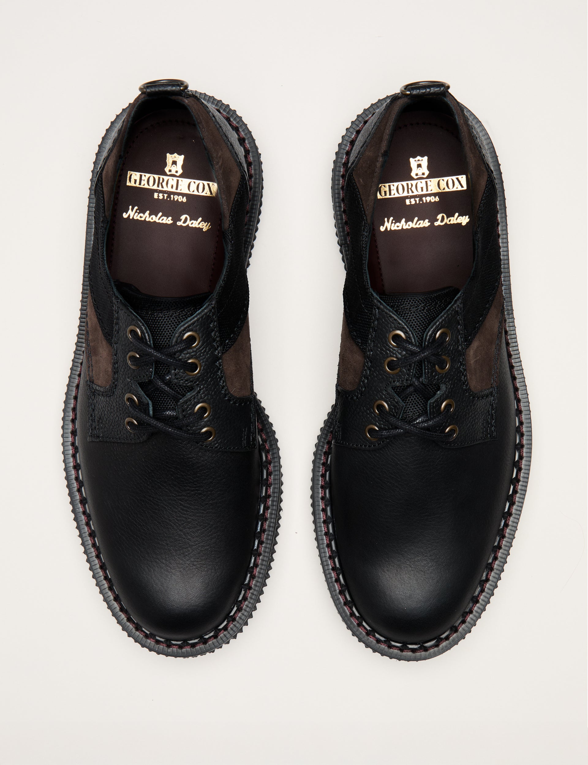Nicholas Daley 4 Eyelet Derby Black