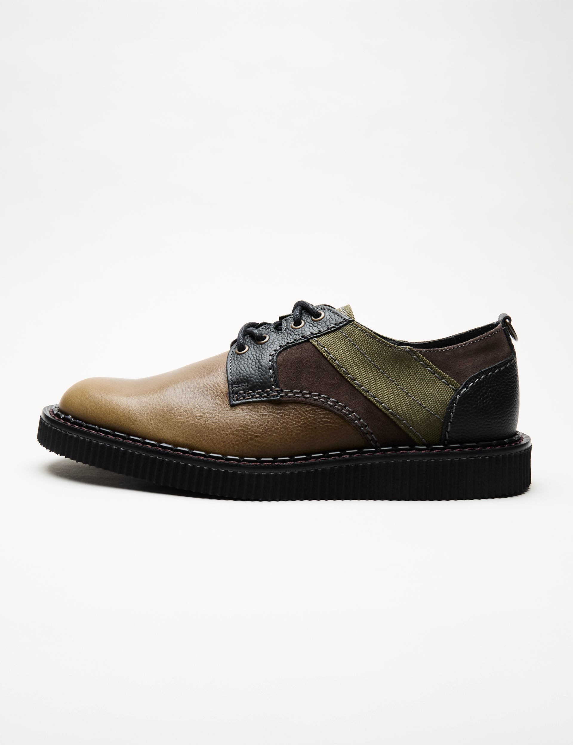 Nicholas Daley 4 Eyelet Derby Olive/Black