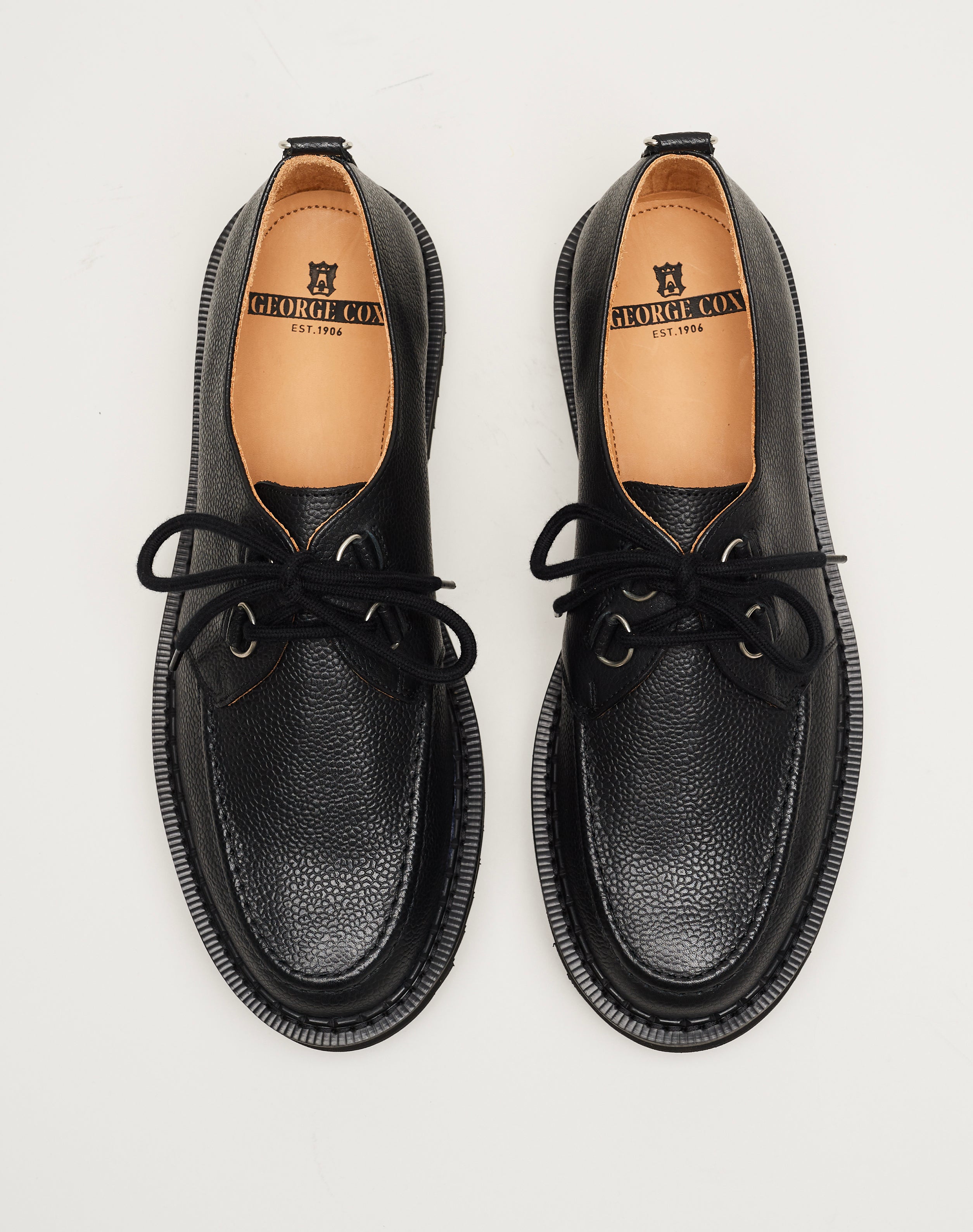 Ripple Bump-Toe Derby Black – George Cox