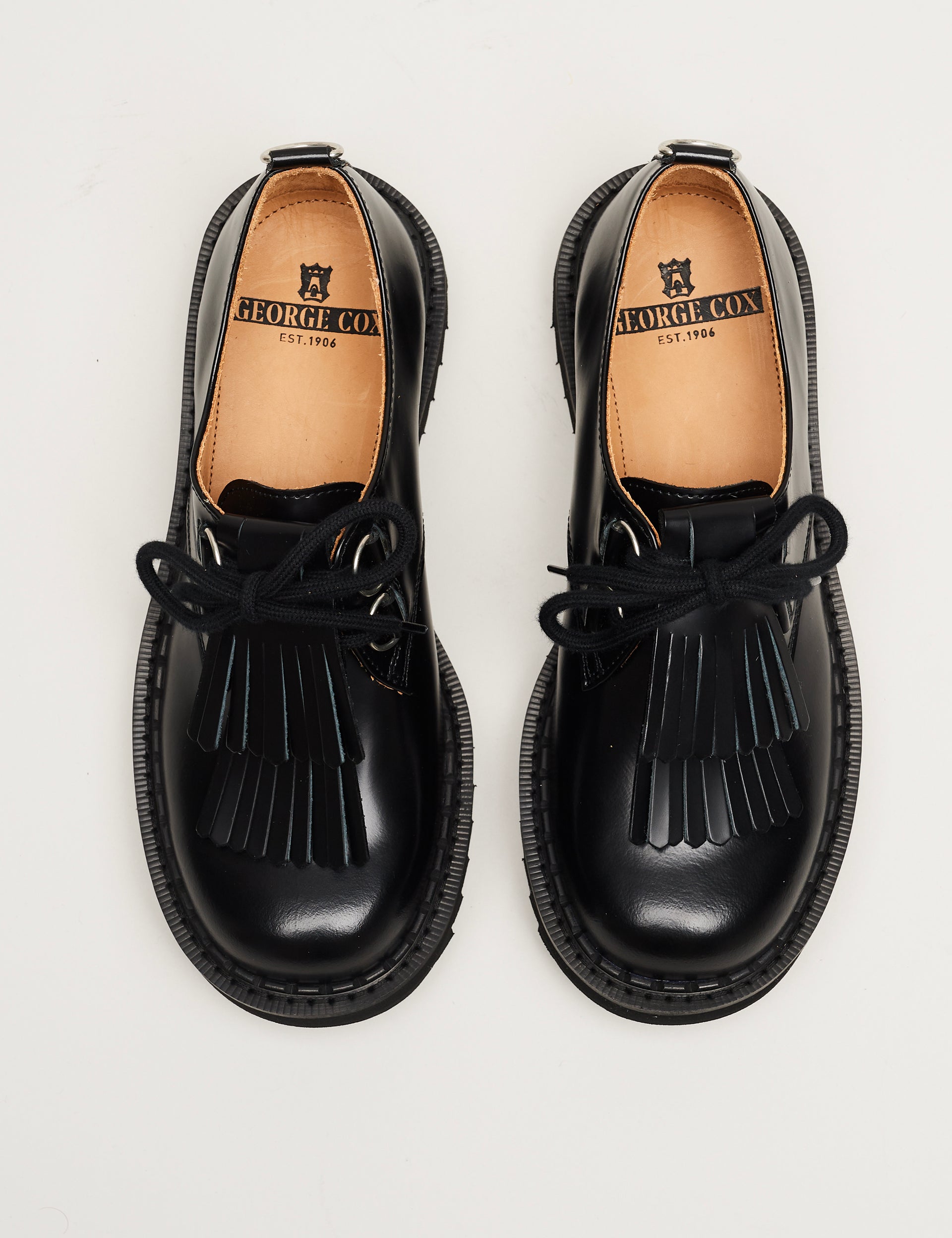 Ripple Fringe Bump Toe Derby Black/Black