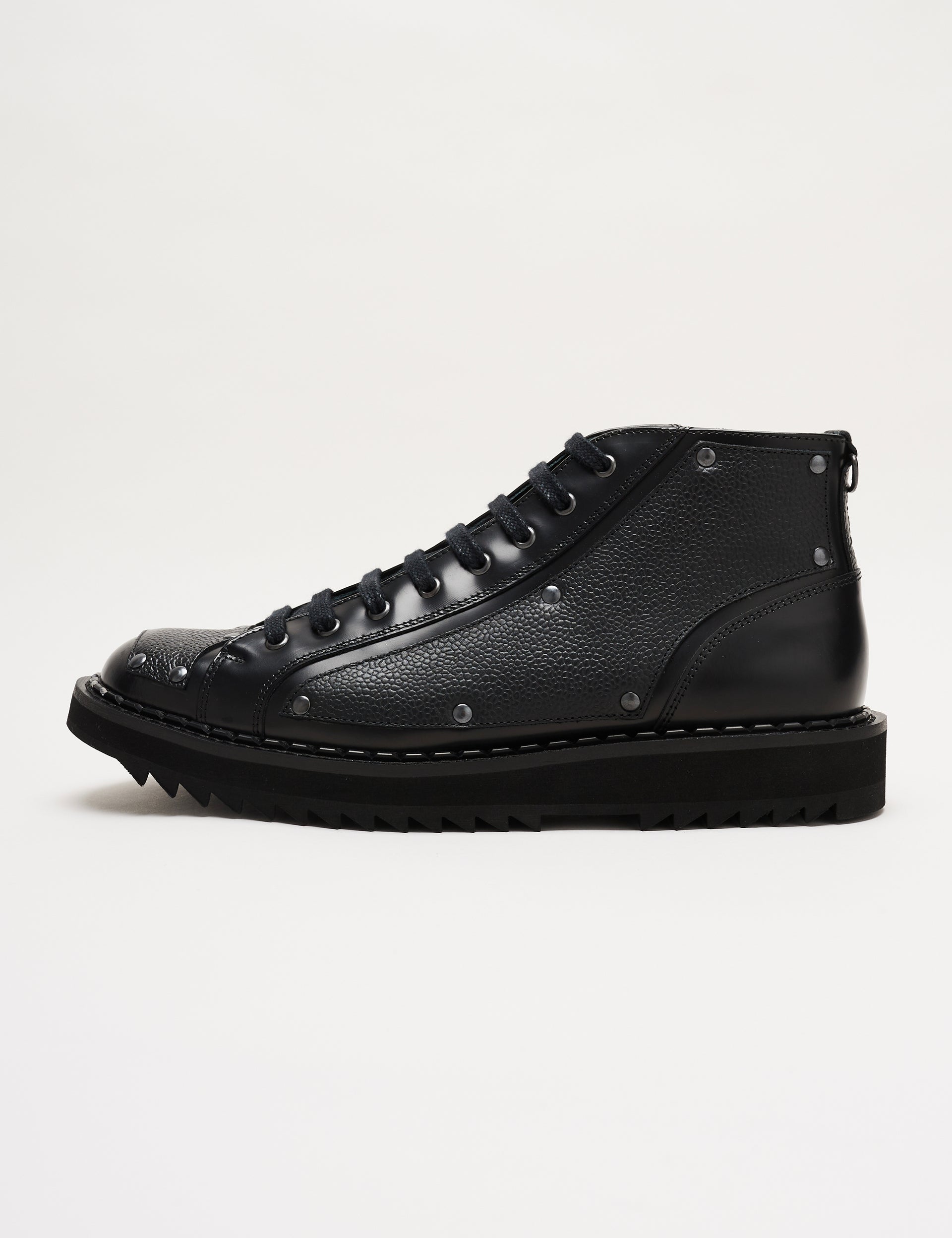 Ripple Panel Monkey Boot Black