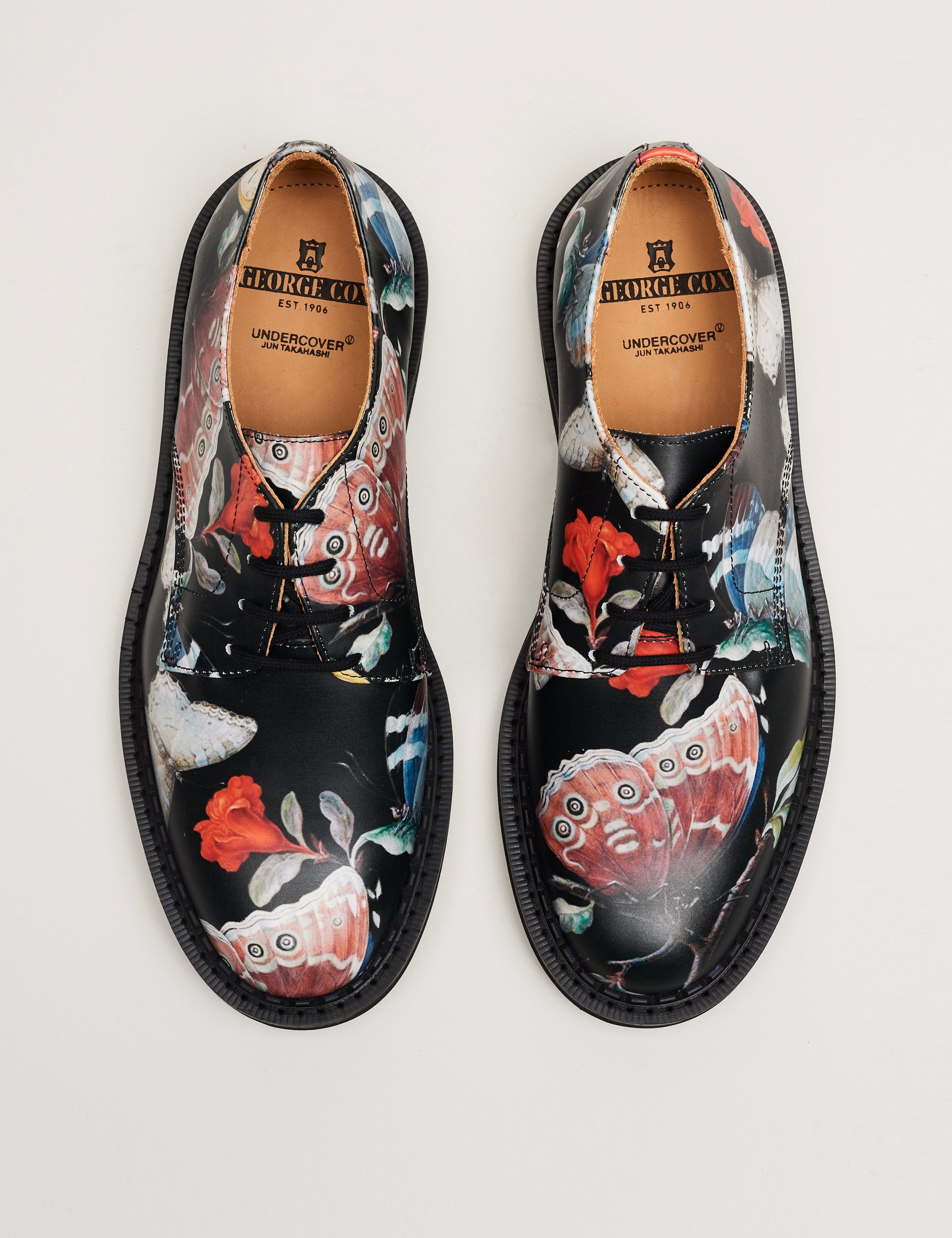 Undercover 4 Eyelet Derby Butterfly Print