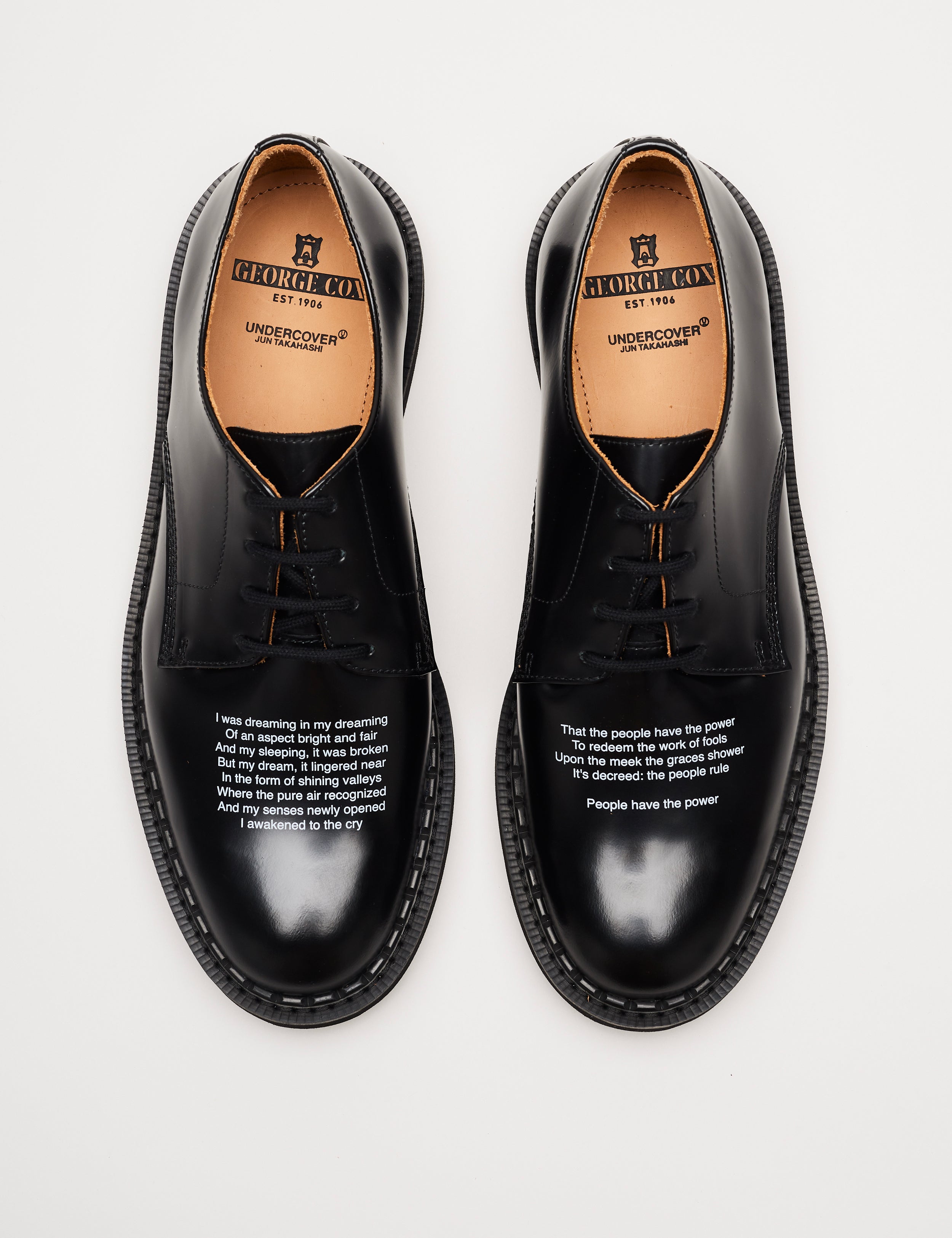 UNDERCOVER People Have the Power Derby Black – George Cox UNDERCOVER People Have the Power Derby Black – George Cox