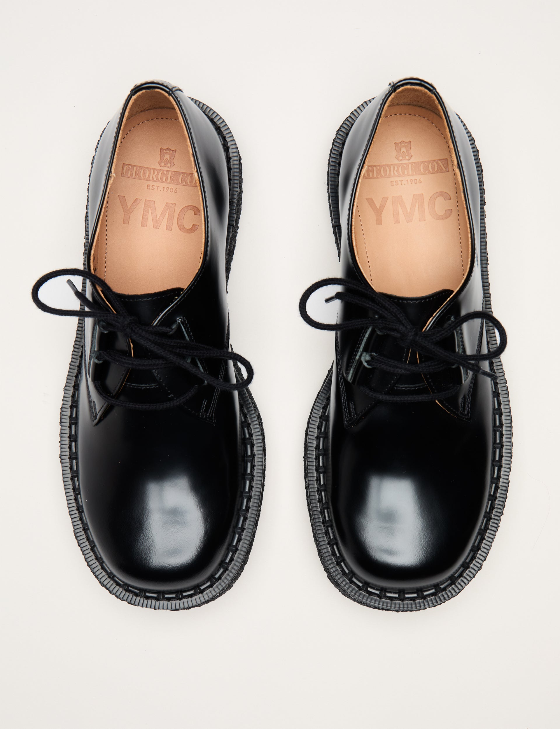 YMC Bump Toe Ghillie Derby Black