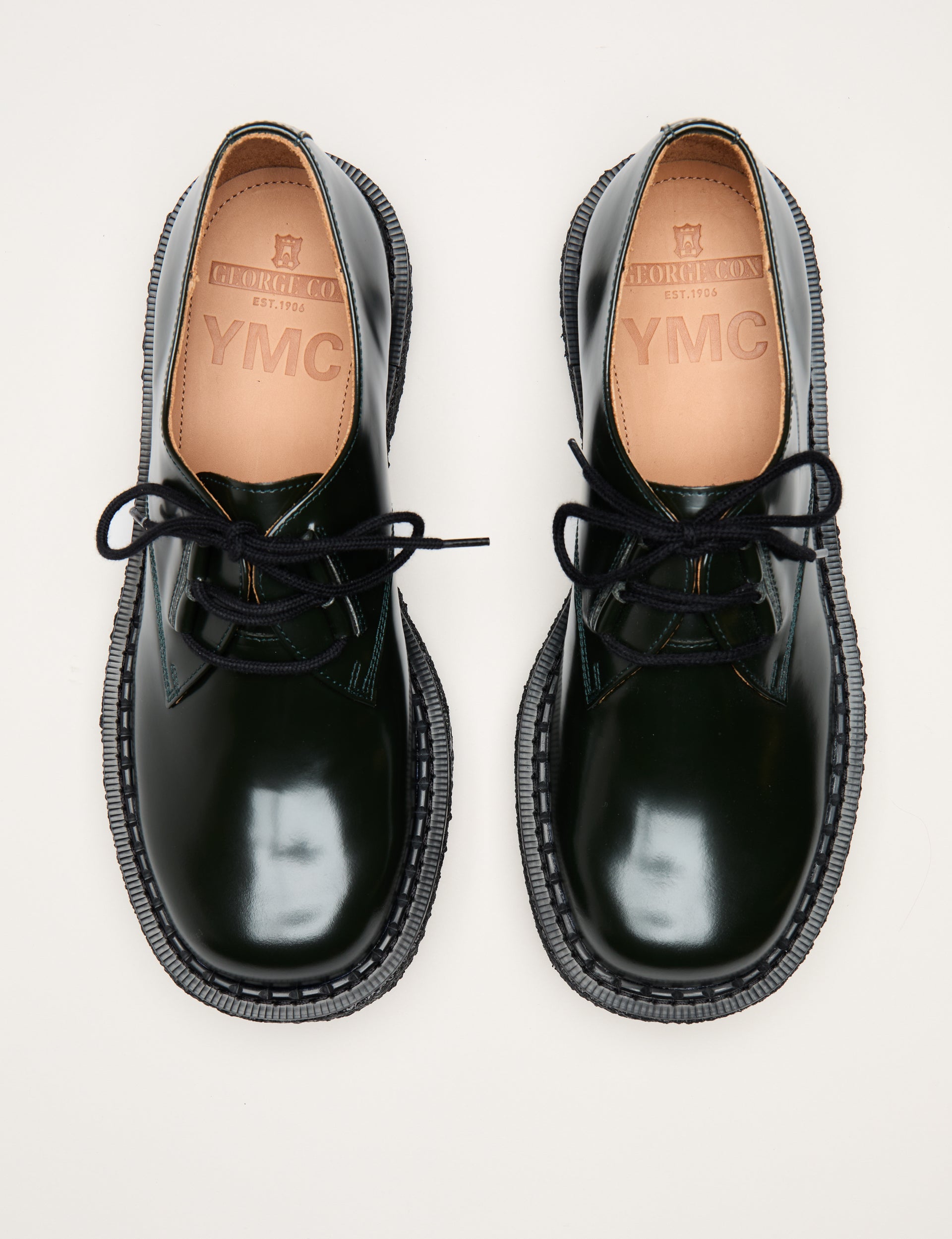 YMC Bump Toe Ghillie Derby Dark Green