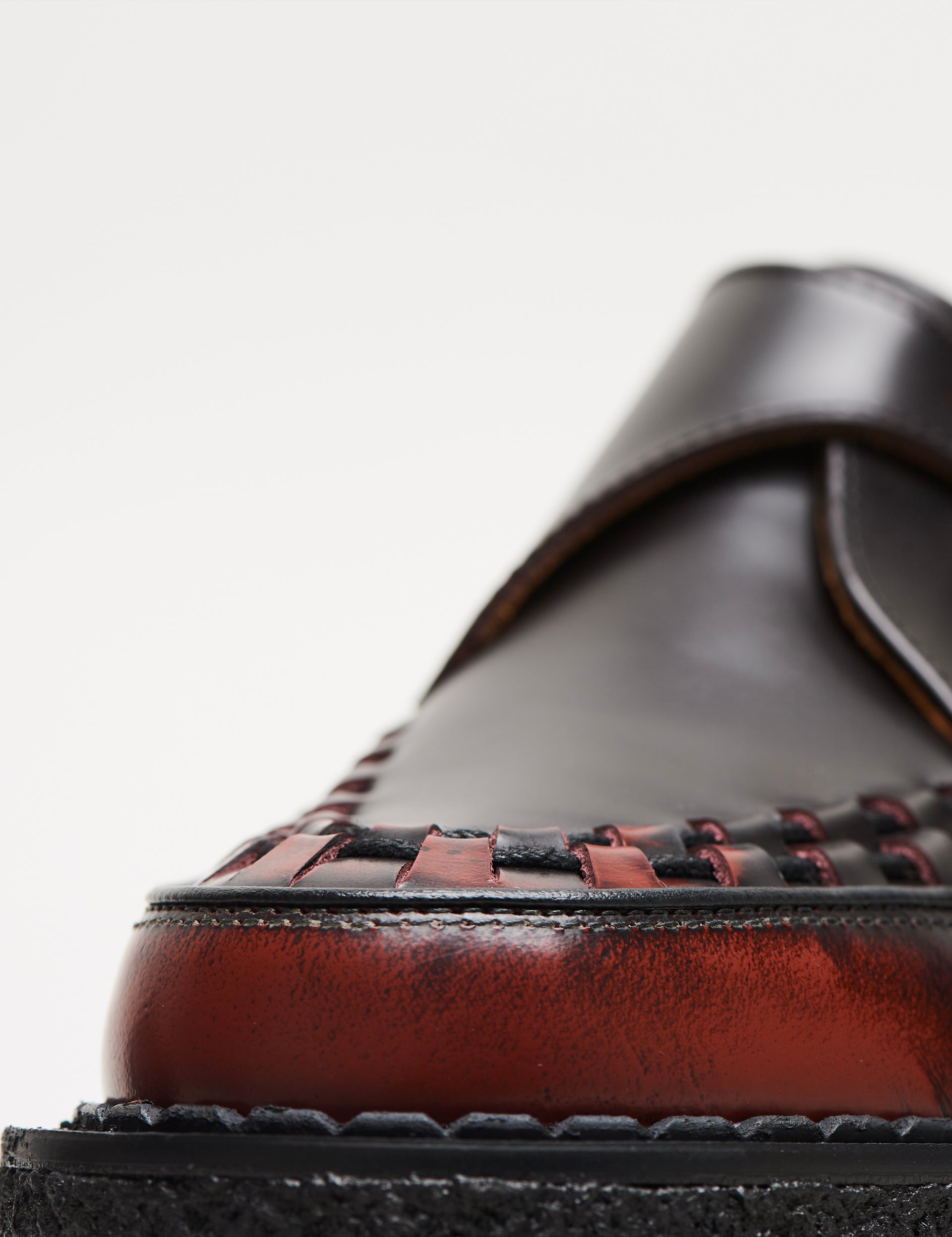 YMC Ripple Hatton Monk Oxblood Rub-Off