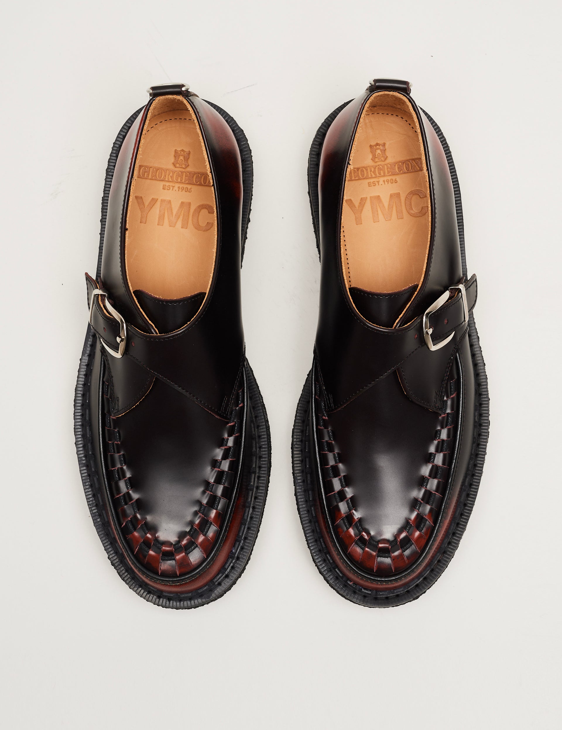 YMC Ripple Hatton Monk Oxblood Rub-Off