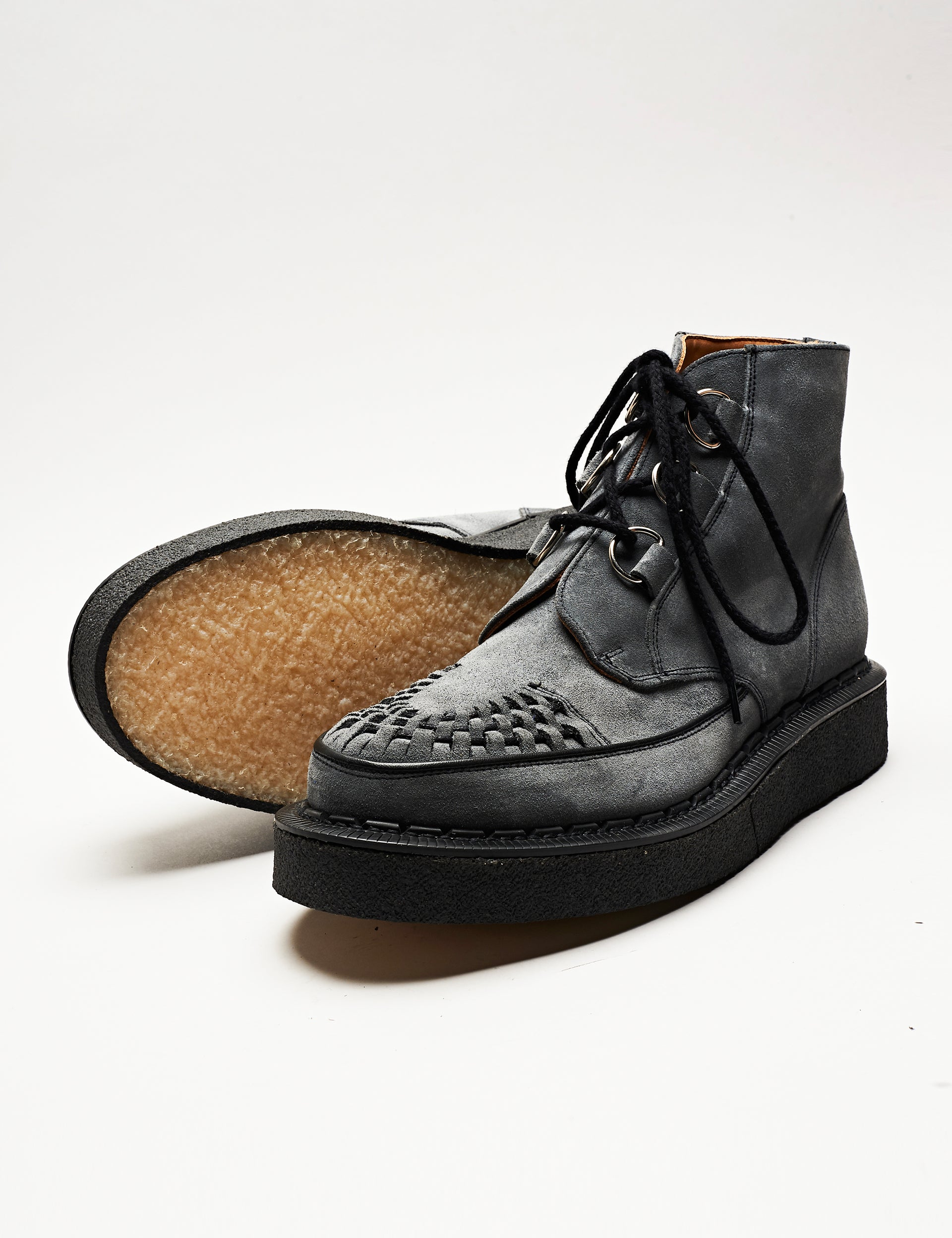 Skipton Boot Charcoal Suede Three Quarters